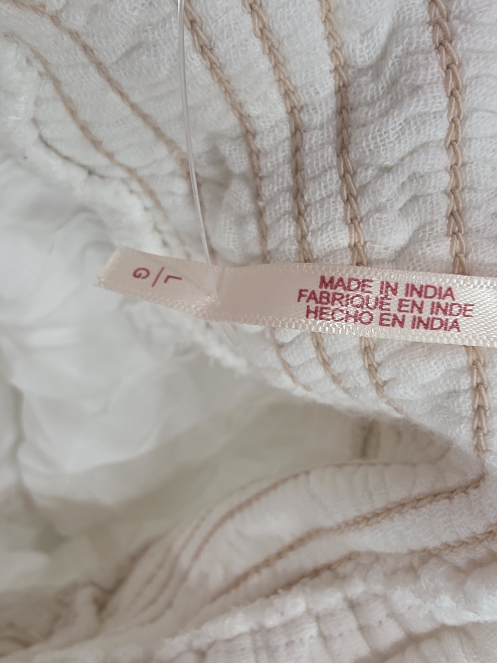 Free People White Maxi Dress with Tan Embroidery - Picture 5 of 6